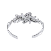 Double Hammerhead Shark Silver Cuff Bracelet TBA199 - Cuff Bracelet